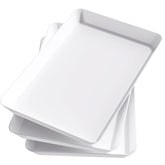 Lifewit white rectangle serving tray set, 15x10 inches, ideal for party platters