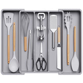 Lifewit utensil organizer in a drawer expands to 22.4 inches for ample space