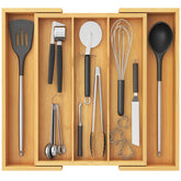 Lifewit utensil organizer in kitchen drawer, compact setup for easy utensil access.