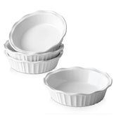 LIFVER ceramic pie pan fluted edge guides crusts for crisp results