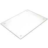 Light In The Dark tempered glass cutting board 12x16 surface, large and easy to clean.