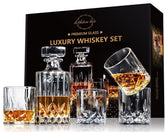 LIGHTEN LIFE crystal decanter with stopper for elegant whiskey service.