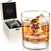 LIGHTEN LIFE legend has retired glass with wooden box for elegant toasts.