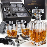 LIGHTEN LIFE whiskey decanter with crystal clarity, an elegant centerpiece for entertaining.