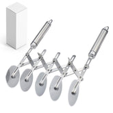 Lihengkong 5-wheel pastry cutter roller for precise, even dough cuts in baking projects.