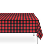 LIKAJON red and black checkered tablecloth protecting surfaces at parties