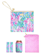 Lilly Pulitzer Best Fishes pouch waterproof closeup for beach storage
