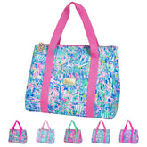 Lilly Pulitzer lunch bag with blue mini cooler, spacious interior for meals on the go