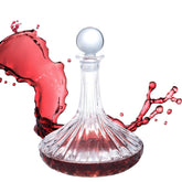 Lily's Home 1000ml wine decanter with glass stopper enhances aeration and aroma.