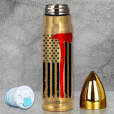 Limima firefighter gifts axe-flag design tumbler keeps drinks hot or cold during long shifts.