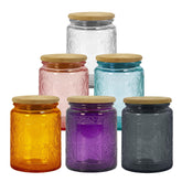 LINGSHINE 8 oz pink embossed sunflower jar enhances stylish storage for spices.
