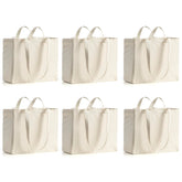 LINICE canvas tote bag shows heavy-duty 80lbs load capability for groceries.