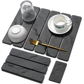Linidcoud large stone drying mat with marble pattern absorbs water and protects counters