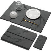 Linidcoud large stone drying mat in marble gray keeps countertops dry.