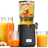 LINKChef cold press juicer with wide 130mm feed chute for fast whole-fruit juicing