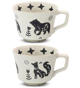 LINVIA fox and bear mug handle offers comfortable grip for daily use