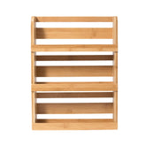 Lipper International 8840 bamboo 3-tier spice rack front view for organized vertical storage.