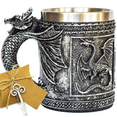 LitLife medieval dragon mug side view, a striking centerpiece for game nights.