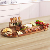 LiTY large acacia charcuterie board with expansive 25-inch surface for entertaining.