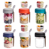 Liuruiyu 6-pack 16 oz jars with lids and spoons for organized meals