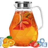 Liuruiyu glass pitcher with lid and 1-gallon capacity for parties.