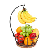 Livabber countertop fruit basket with banana hanger keeps fruit organized and accessible.