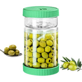 LIVSGNISTA 40oz glass pickle jar venting hole enables safe fermentation