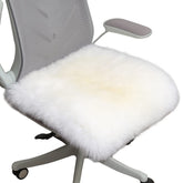 LLB sheepskin chair cushion 18x18 inches enhances chair comfort.