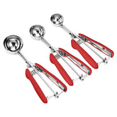 LLESCA cookie scoop set 3pcs; three sizes for perfect portions.