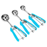 LLESCA cookie scoop small blue with trigger release for precise portions