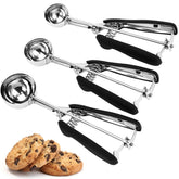 LLESCA cookie scoop small with non-slip grip for precise portions.