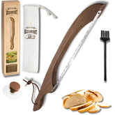 LLOTUS bread knife package slicer with black walnut handle for precise slicing