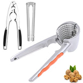 Loceast nut crackers set with funnel design for secure nut holding during cracking