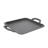 Lodge 11-inch square griddle top view for versatile indoor cooking