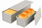 Logario pullman loaf pan large front view for even baking results