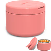 LOHASOK 12oz kids soup thermo with pink buckle lid keeps meals warm during school lunches.