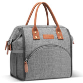 Lokass insulated lunch bag grey main compartment keeps meals organized for busy workdays