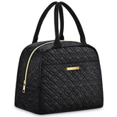 LOKASS lunch bag with black embroidery, front view, stylish for work