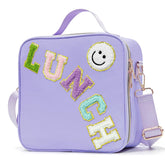LOKFAR insulated lunch bag for women in purple with adjustable strap for everyday carry