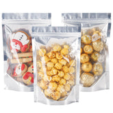 LOKQING 100-pack 5x8 bags with front transparent panel for clear product display