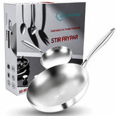 LOLykitch tri-ply 10-inch pan top view showing sturdy construction and even heating potential
