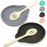 LOMILD spoon rest on stove top in gray keeps utensils tidy for easy cooking.