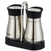 Lonffery salt and pepper shakers set 2-pack on table for easy seasoning.