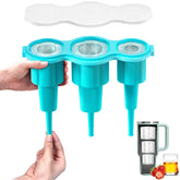 Longzon Easiest Release ice cube tray with blue lid for easy release and cold drinks