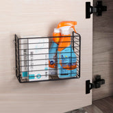 Lonian wrap organizer wall-mount in black keeps kitchen wrap tidy and accessible.