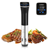 Lonkion sous vide cooker on kitchen counter showing precise temperature control for tender results.