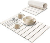 Lonsta large stone drying mat on white counter absorbs moisture for a clean look.