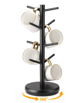 Lorbro Coffee Mug Tree with 360-degree rotation for easy mug access