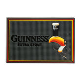 LORD'S ROCKS Guinness bar mat with Gilroy toucan artwork for vintage pub charm.