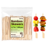 Losneg bamboo skewers for appetizers with reinforced tip and smooth grip.